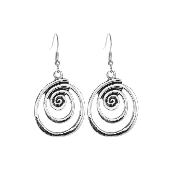 RETRO Geometric Spiral Distressed Earrings Personality