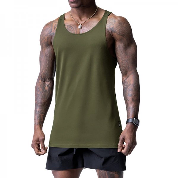 Men's Sports Vest Plus Size Printed Round Neck