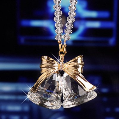 Crystal Double Bell Pendant Car Ornament